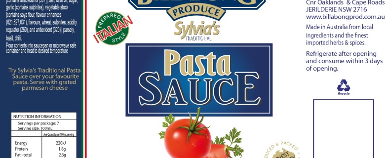 Label for Pasta Sauce